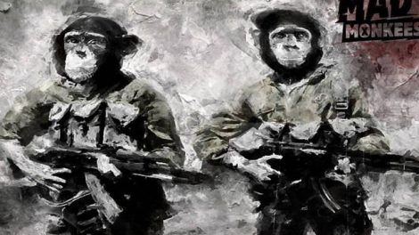 Detalhe da capa de 'Guerra', EP lançado pela Mad Monkees em 2019